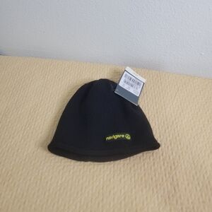 Nwt navigare black beanie hat wool blend